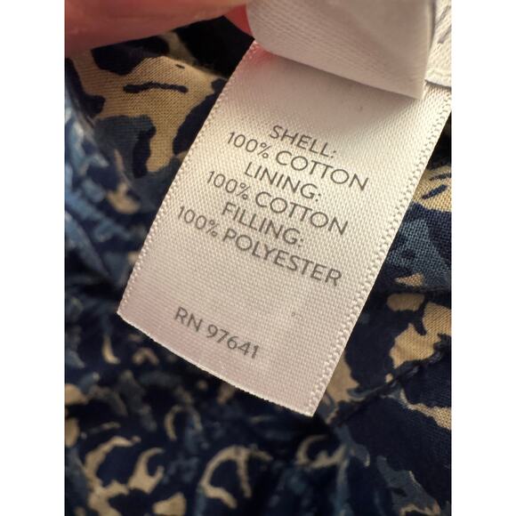 Pure J Jill Cotton 2X Reversible Quilted Jacket Blue Pockets Artsy Lagenlook - Picture 5 of 12